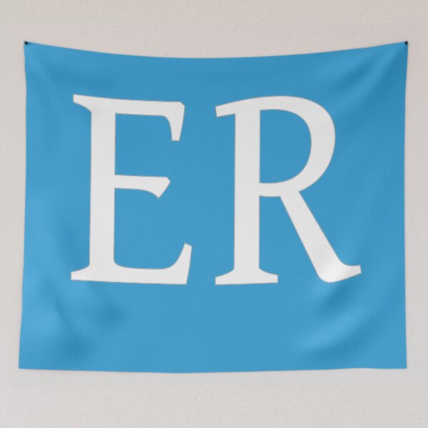 Item preview, ER Initials Monogram Elegant White Letters designed and sold by Jeallan Designs.