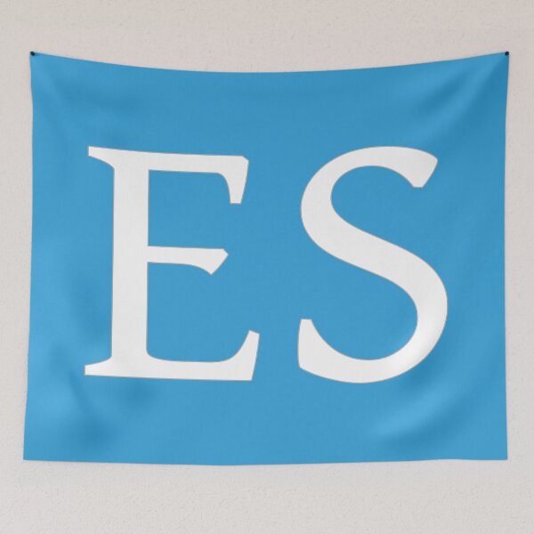 Item preview, ES Initials Monogram Elegant White Letters designed and sold by Jeallan Designs.