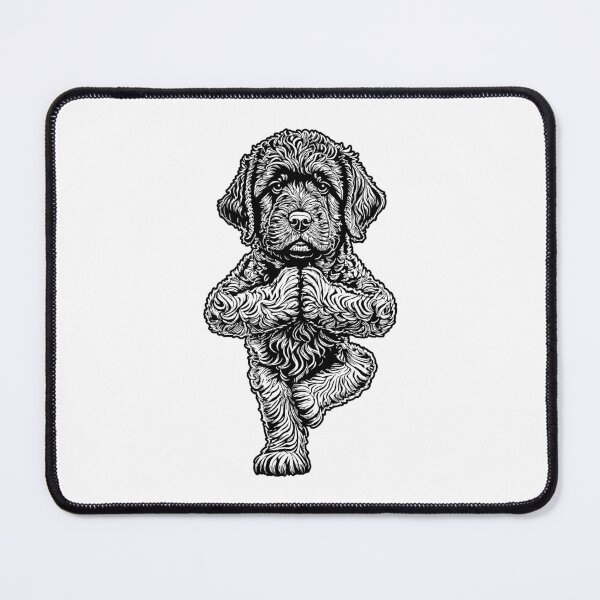 Item preview, Portuguese Water Dog Puppy Yoga Funny Dogs Asana Tree Pose designed and sold by GrandeDuc.