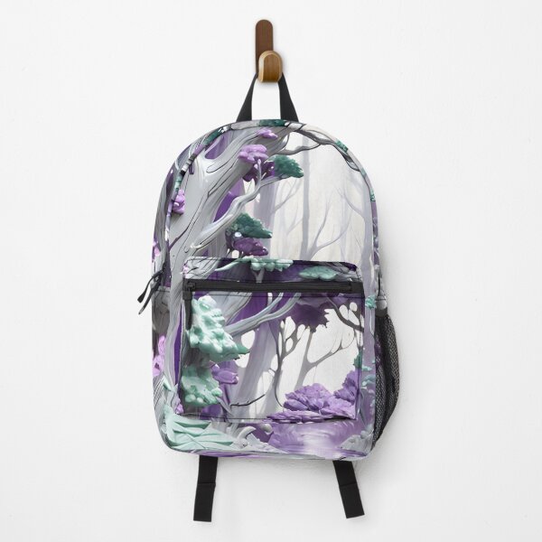 Item preview, Pastel purple and mint 3D forest/1 - expressive botanical pattern. designed and sold by My-fake-places.