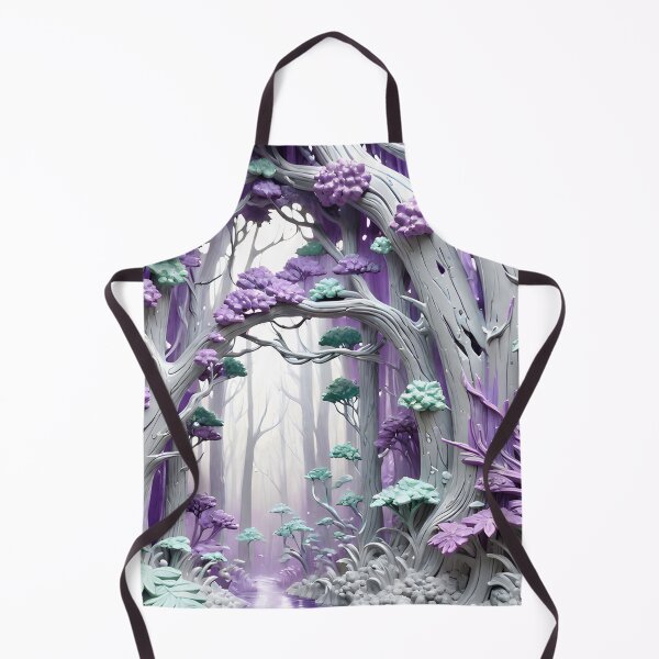 Item preview, Pastel purple and mint 3D forest/1 - expressive botanical pattern. designed and sold by My-fake-places.