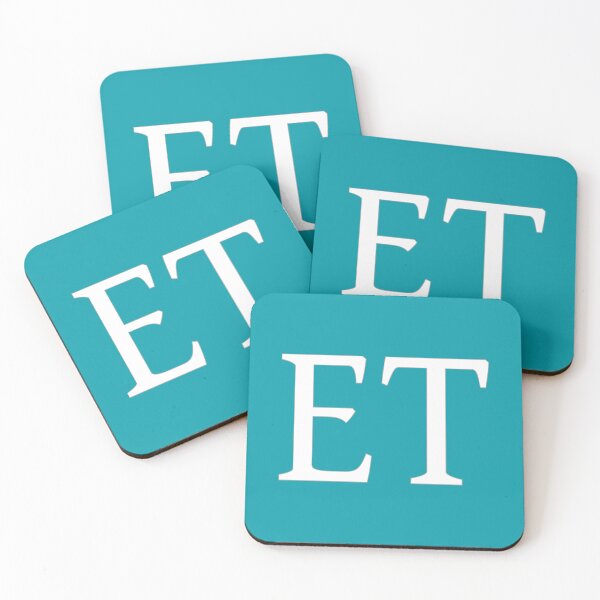 Item preview, ET Initials Monogram Elegant White Letters designed and sold by Jeallan Designs.