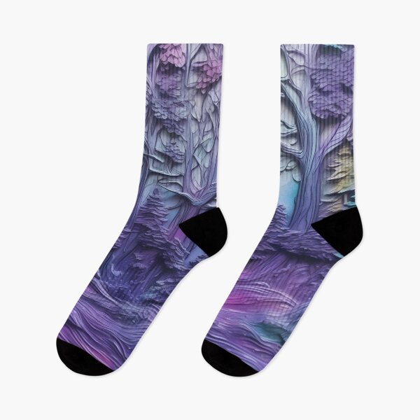 Item preview, Ultraviolet 3D forest/3 - expressive botanical pattern.  designed and sold by My-fake-places.