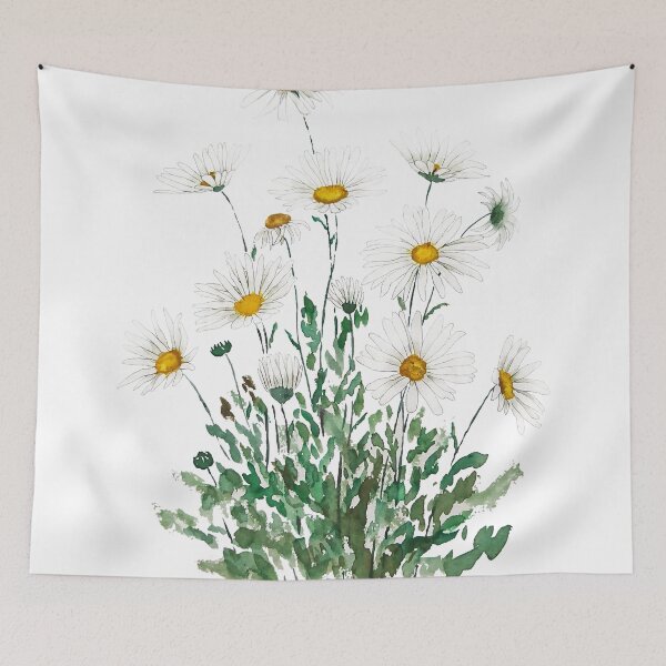 Item preview, hand painted white Margaret daisy watercolor  designed and sold by ColorandColor.