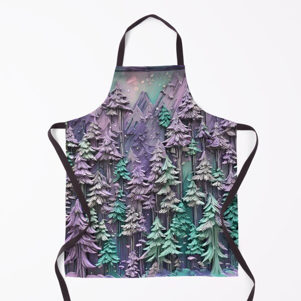 Item preview, Pastel purple and mint 3D forest/3 - expressive botanical pattern. designed and sold by My-fake-places.
