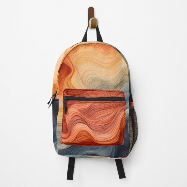 Item preview, Warm-Toned Abstract Wave Desktop Wallpaper designed and sold by VectorPlace.
