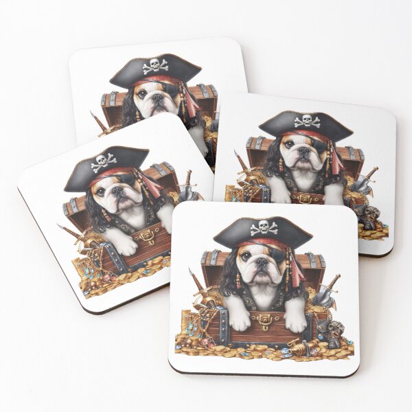 Item preview, Bulldog anglais pirate designed and sold by Rollsthebulldog.
