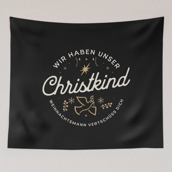 Item preview, We have our Christkind Santa Claus say goodbye, design with a funny saying in German designed and sold by Pflugart.