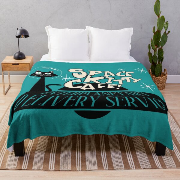 Item preview, Mid Century Modern Space Kitty Cafe - Interplanetary delivery service designed and sold by TalkingHerds.