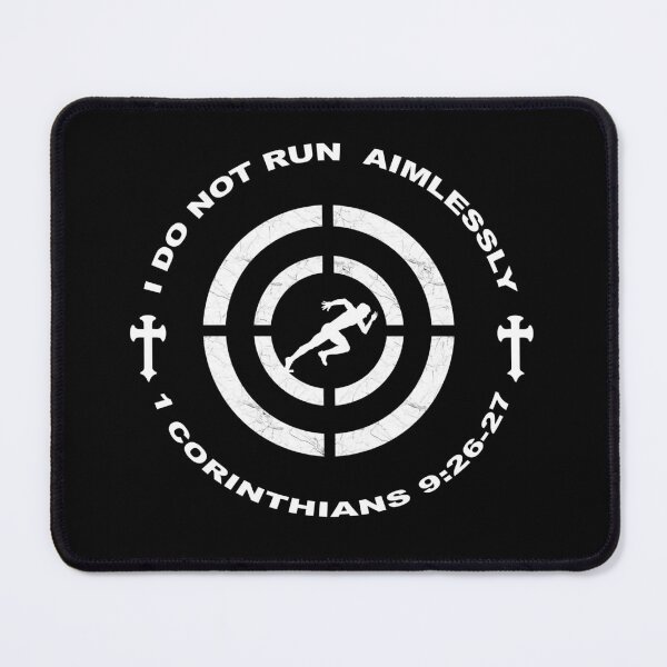 Item preview, Christian workout - 1 Corinthians 9:26-27 I do not run aimlessly | bible verse | scripture verse | white designed and sold by ZechJohnRB.