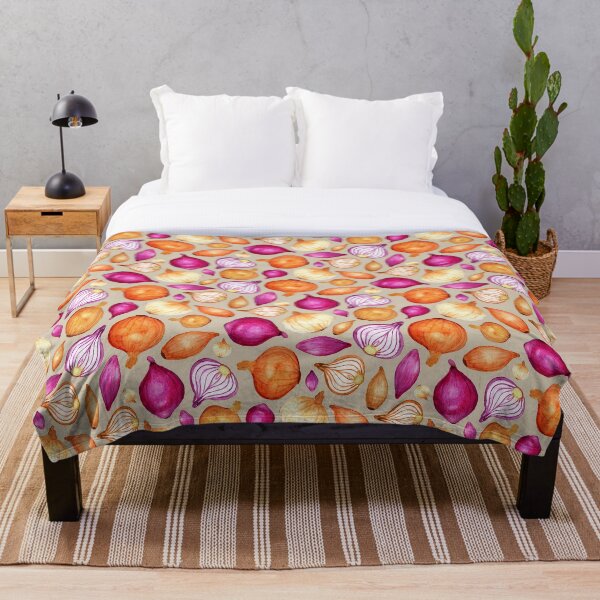 Item preview, Onions Only on Beige  designed and sold by MilaMooDesigns.