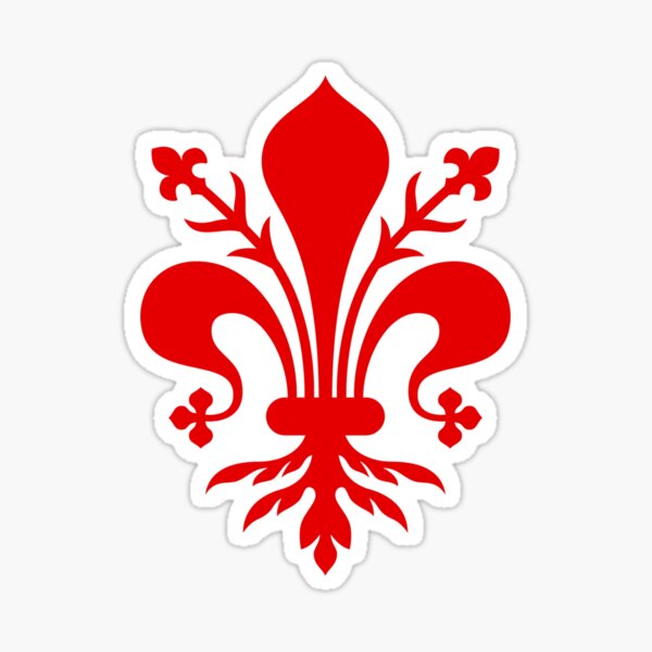 Item preview, Florence Italy Fleur De Lis Sticker designed and sold by aterkaderk.