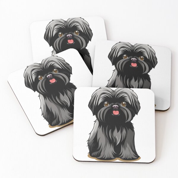 Item preview, cute affenpinscher dog cartoon designed and sold by KorArtStudio.