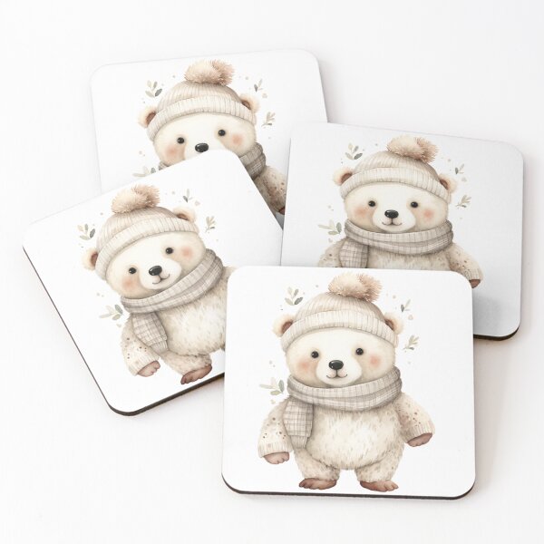 Item preview, A cute Christmas white bear designed and sold by lineblock.