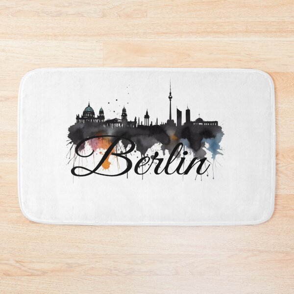 Item preview, Berlin capital graphic watercolor with lettering designed and sold by Ecmoprints.