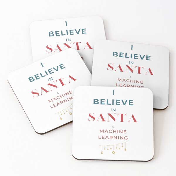 Item preview, I Believe in Santa and Machine Learning, Festive Tech Enthusiast T-Shirt Design designed and sold by Ctrl+P HQ.