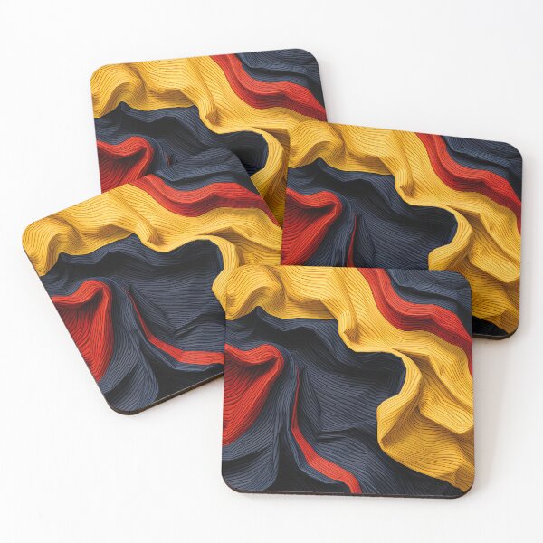 Item preview, Bold Yellow and Black Wave Artwork designed and sold by VectorPlace.