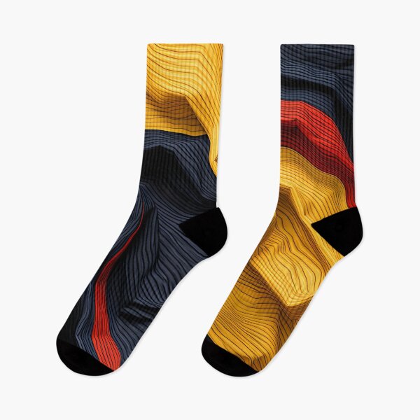 Item preview, Bold Yellow and Black Wave Artwork designed and sold by VectorPlace.