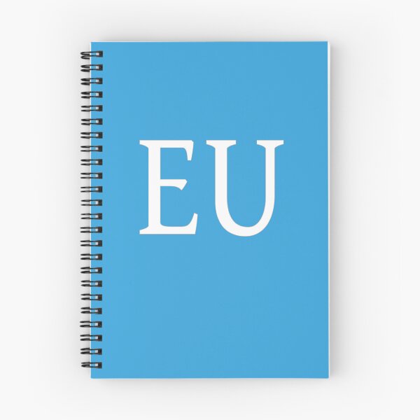 Artikelvorschau, EU-Initialen-Monogramm, elegante weiße Buchstaben entworfen und verkauft von Jeallan Designs.