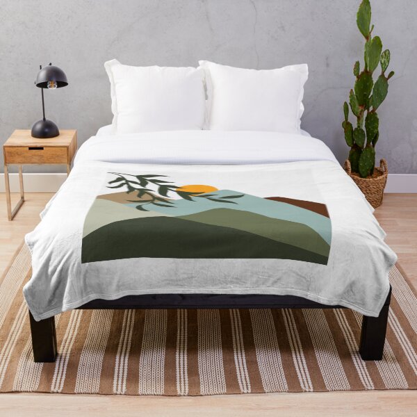 Aperçu de l'œuvre Lever de soleil entouré de montagnes créée et vendue par FunPrintCraft.