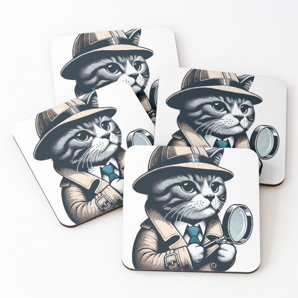 Item preview, Detective cat designed and sold by LongIslandDesgn.