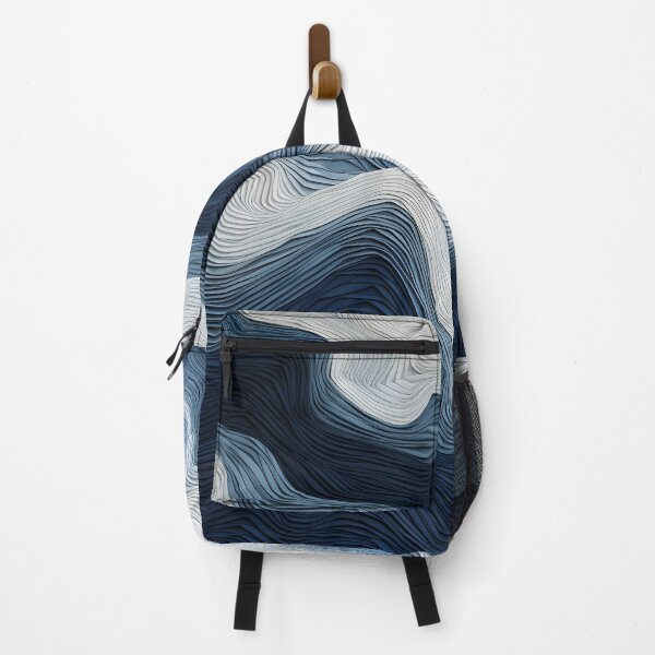 Item preview, Abstract Navy Blue Wave Artwork designed and sold by VectorPlace.