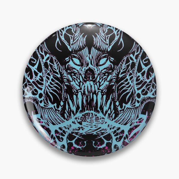 Item preview, SPIKY MONSTER SKULL BLUE designed and sold by Damyanoman_Art.