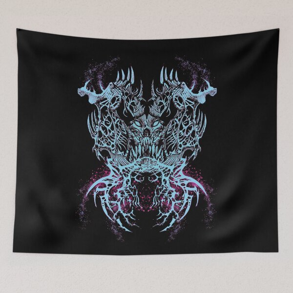 Item preview, SPIKY MONSTER SKULL BLUE designed and sold by Damyanoman_Art.