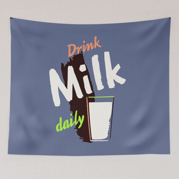 Item preview, Drink Milk Daily Vintage Graphic designed and sold by blackink-design.