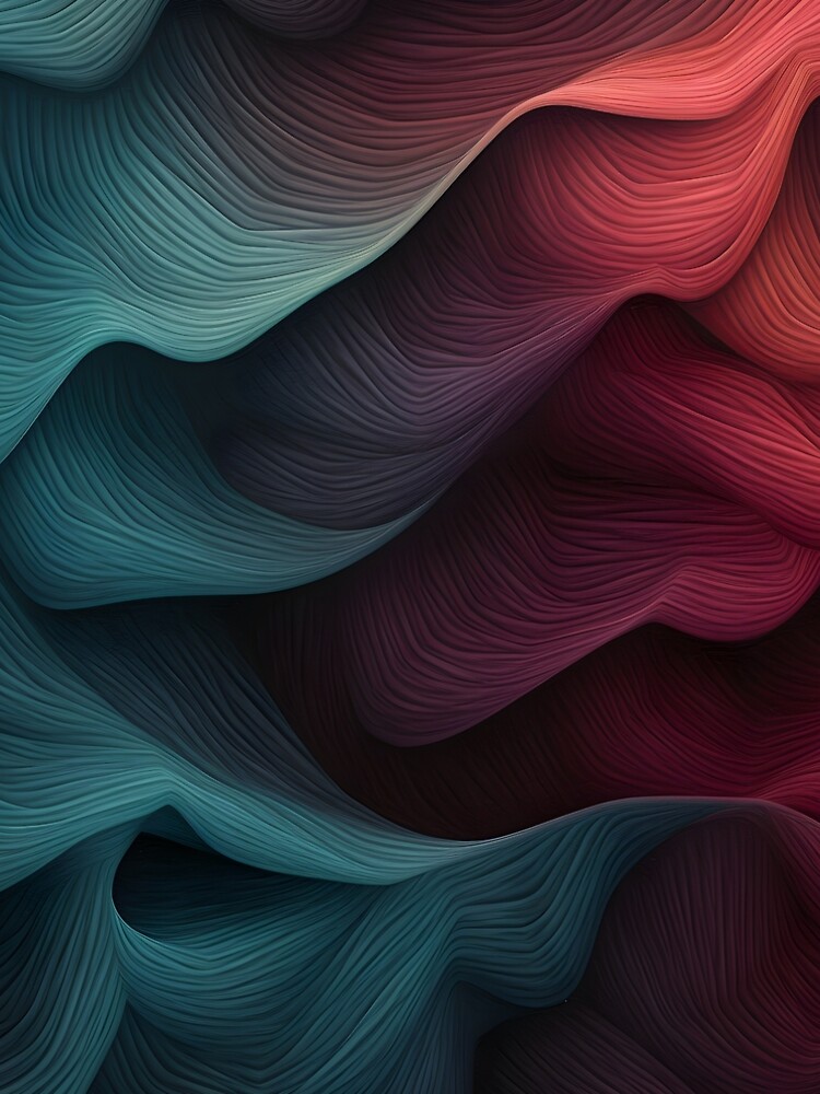 Thumbnail 5 of 5, A-Line Dress, Colorful Textured Abstract Wave Pattern designed and sold by VectorPlace.