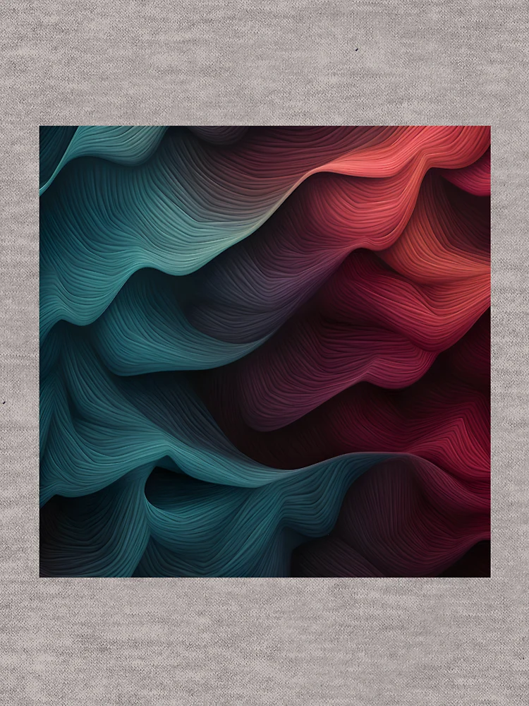 Thumbnail 6 of 6, Zipped Hoodie, Colorful Textured Abstract Wave Pattern designed and sold by VectorPlace.