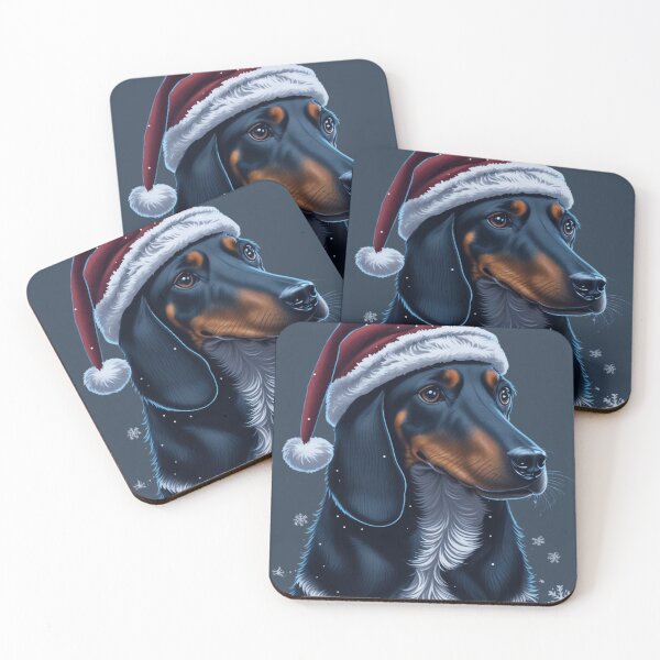 Item preview, dachshund in Santa's hat designed and sold by jkrphoto.