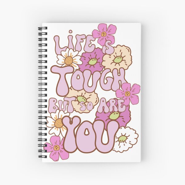 Life is tough - purple flower design Spiral Notebook