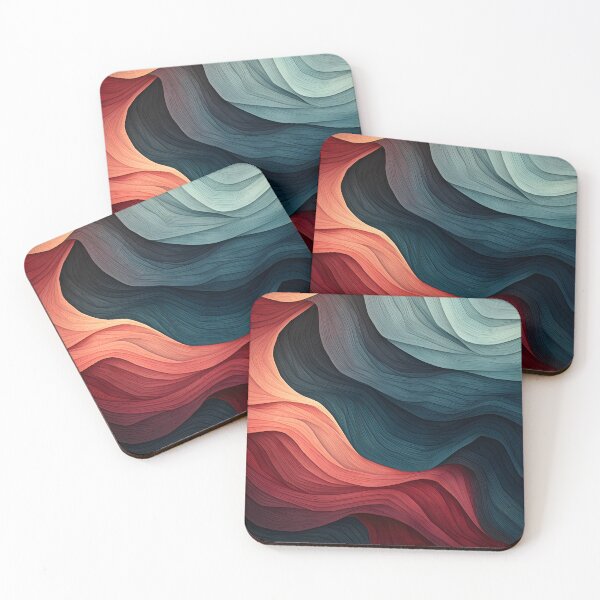 Item preview, Warm Toned Abstract Wave Artwork designed and sold by VectorPlace.