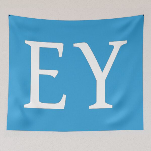 Item preview, EY Initials Monogram Elegant White Letters designed and sold by Jeallan Designs.