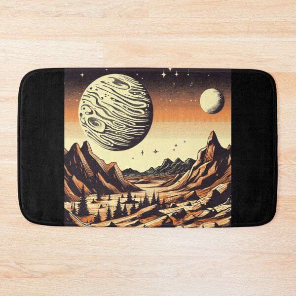 Item preview, SF Mars Landscape Woodcut 1 designed and sold by CrankyOldDude.