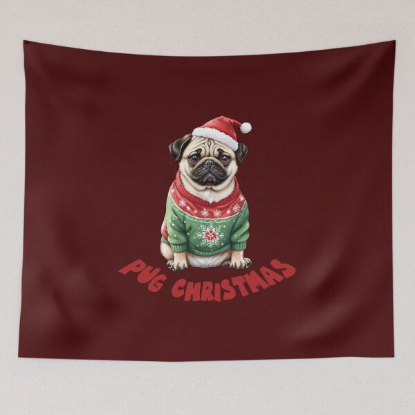 Item preview, Pug Christmas designed and sold by jkrphoto.