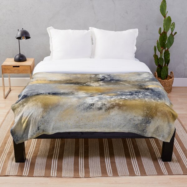 Item preview, Pintura Moderna Azul Dorada Abstracta designed and sold by NdesignTrend.
