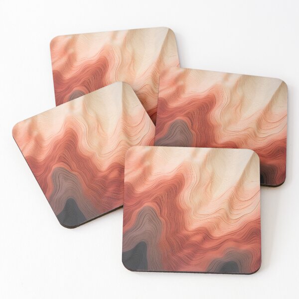 Item preview, Soothing Red Tonal Wave Pattern designed and sold by VectorPlace.