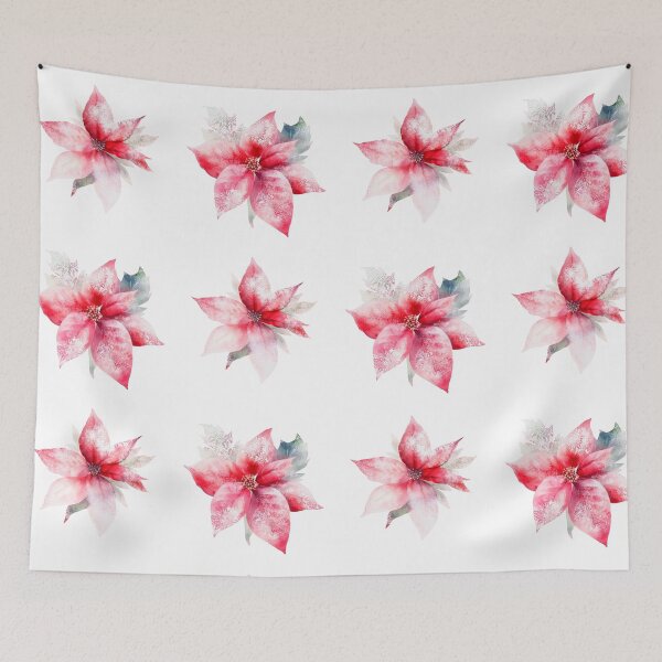 Artikelvorschau, Weihnachtsstern-Duo: Festive Florals – Bündel aus zwei Winterblumen entworfen und verkauft von EmeraldeaDesign.