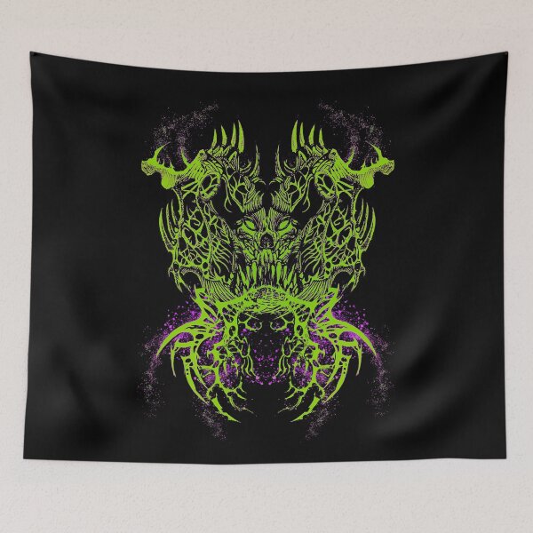 Item preview, SPIKY MONSTER SKULL BLUE designed and sold by Damyanoman_Art.