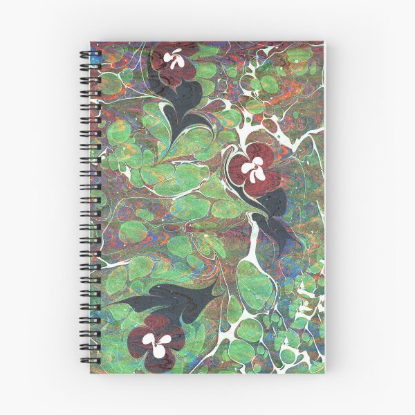 Item preview, marbling art red tulip drawing pattern designed and sold by melektesla.
