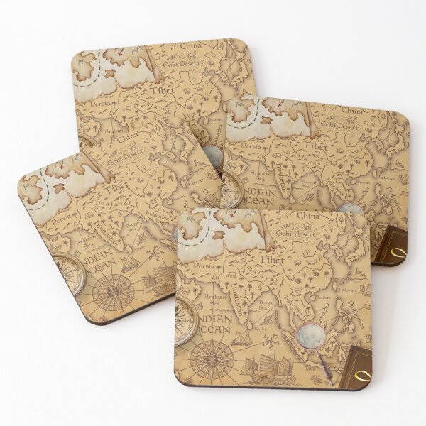 Item preview, Treasure Hunting - Dark Academia Map designed and sold by Sershni.