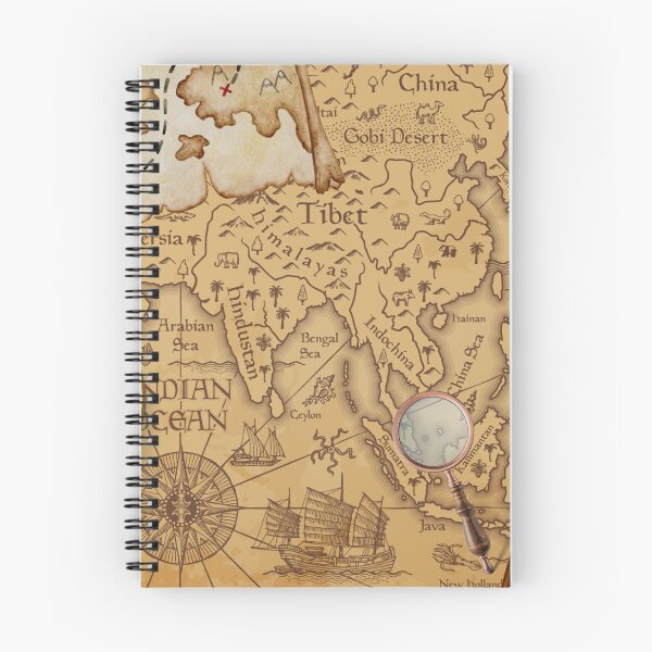 Item preview, Treasure Hunting - Dark Academia Map designed and sold by Sershni.