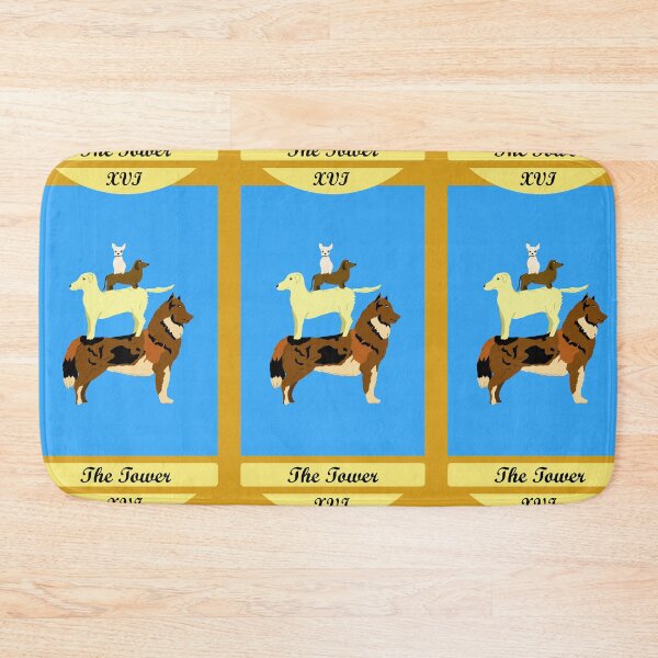 Item preview, Dog Tarot The Tower designed and sold by TiffinByLK.