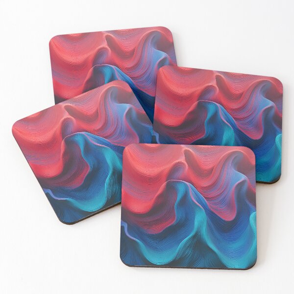 Item preview, Vibrant Blue and Red Wave Abstract designed and sold by VectorPlace.