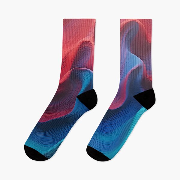 Item preview, Vibrant Blue and Red Wave Abstract designed and sold by VectorPlace.
