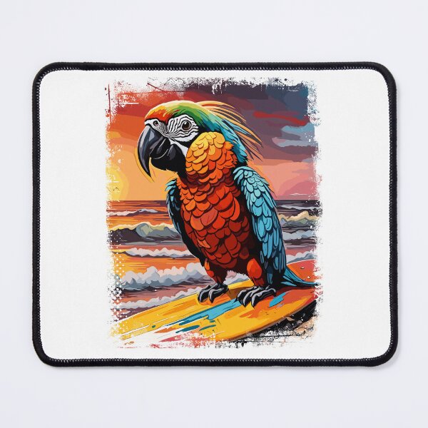 Item preview, Parrot Surfing Cute Colorful Comic Illustration designed and sold by Naumovski.
