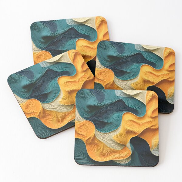 Item preview, Vibrant Teal and Orange Abstract Art designed and sold by VectorPlace.