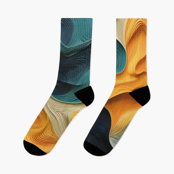 Item preview, Vibrant Teal and Orange Abstract Art designed and sold by VectorPlace.